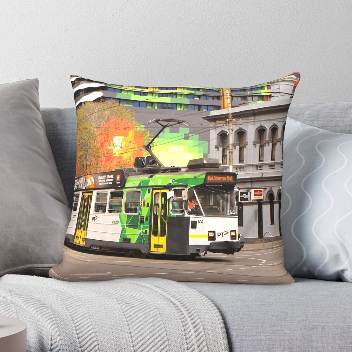 Home Decor Melbourne - Melbourne Tram Swanston Street Pillowcase Polyester