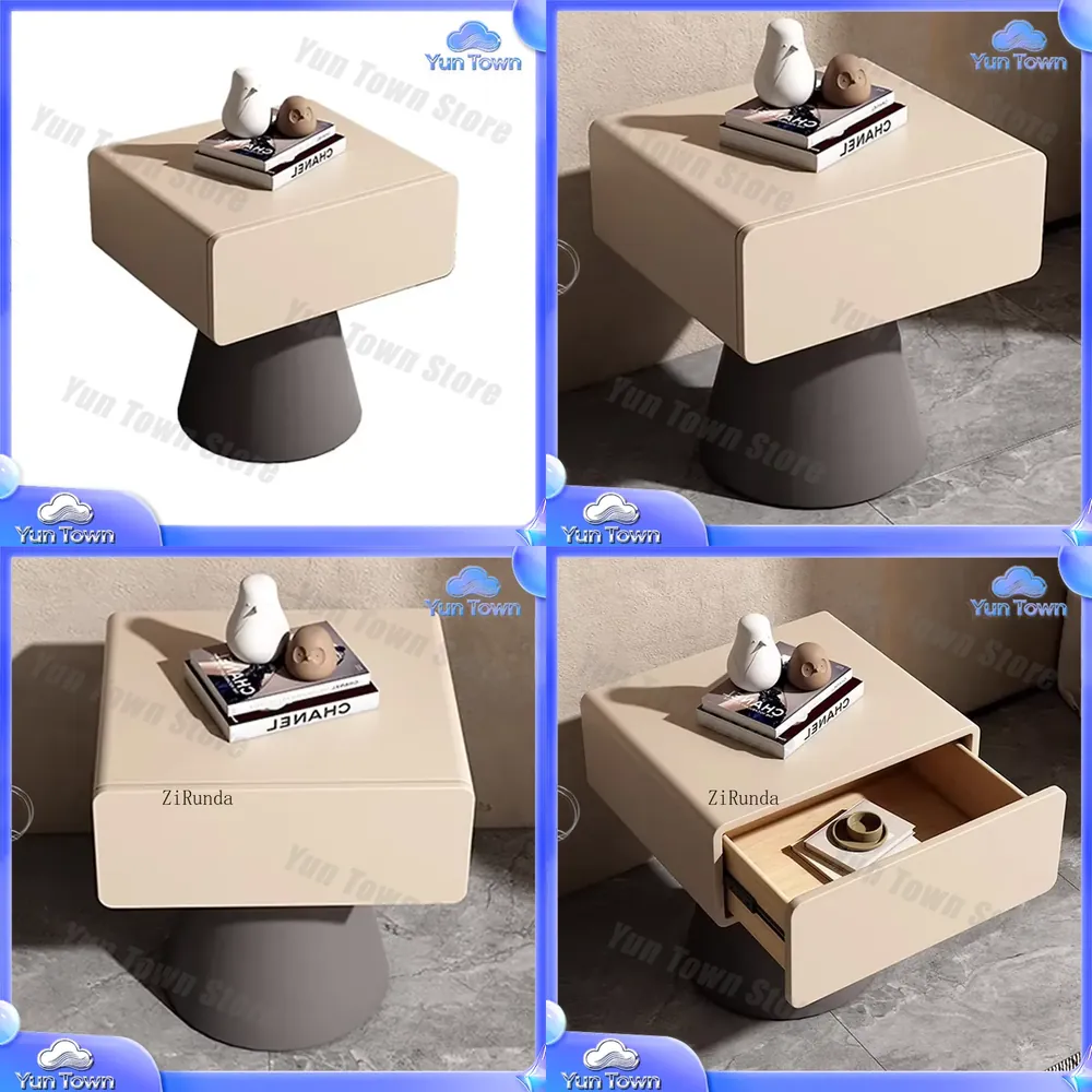 Home Decor Ikea - Small Cream Bedside Table with Drawers