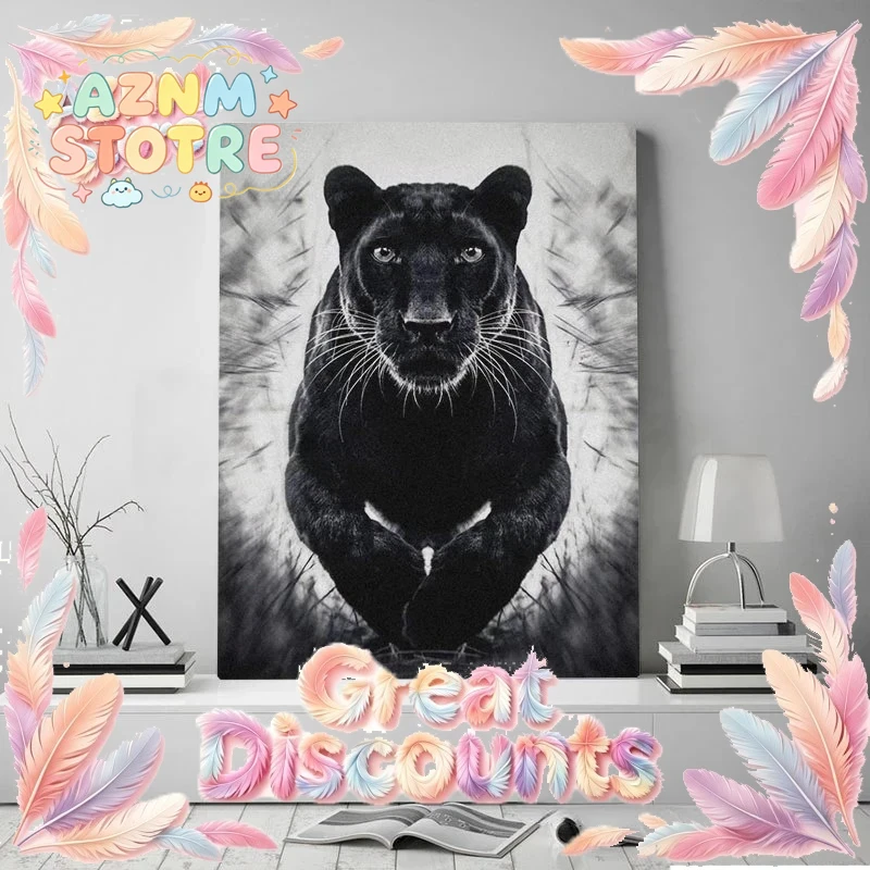 Home Decor Free Images - Black Panther Wild Jumping Panther Animal