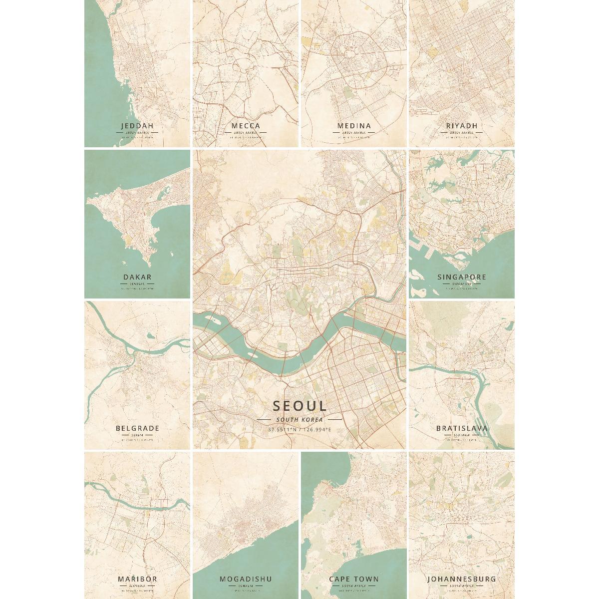 Home Decor Jeddah - Jeddah Saudi Arabia City Map Poster