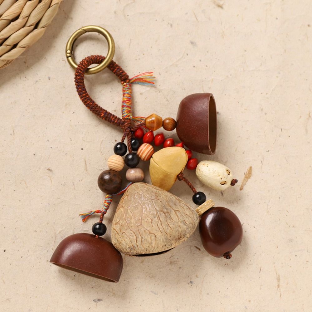 Boho Wind Chimes - Sound Heal Natural Fruit Shell Keychain