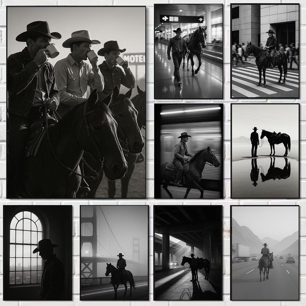 Home Decor Free Images - Western Black and White Retro Images,