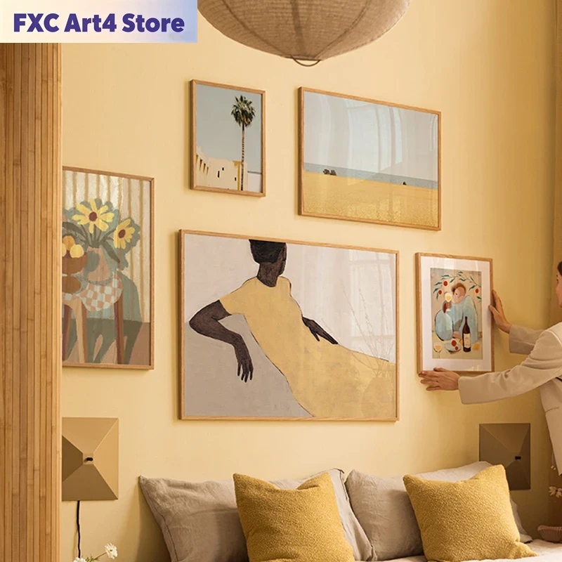 Home Decor Pt - Frameless African Woman Beach Poster Canvas