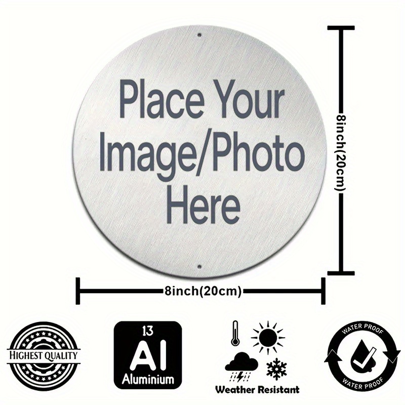 Home Decor Nz - Custom Round Metal Sign with Your