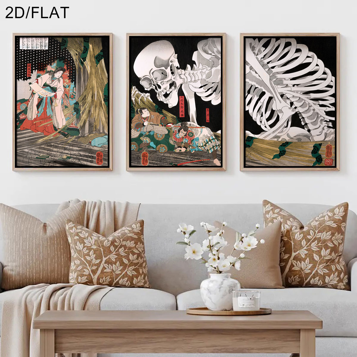 3pcs Retro Japanese Takiyasha  - Home Decor Quirky recension och pris