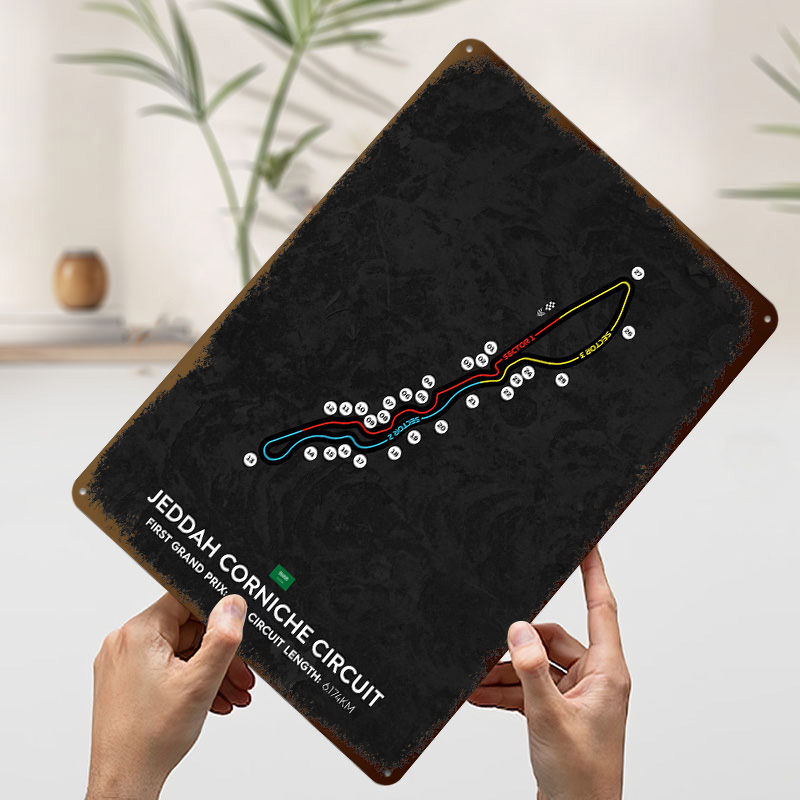 Jeddah Circuit 3D Printed Text - Home Decor Jeddah recension och pris