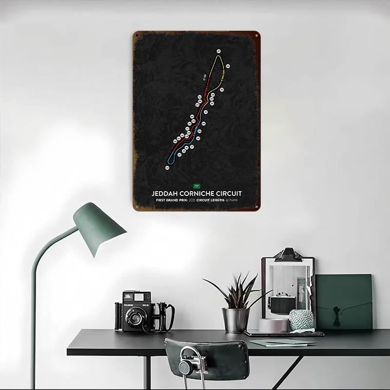 Jeddah Circuit 3D Printed Text - Home Decor Jeddah recension och pris