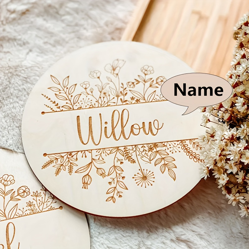 Personalized Floral Engraved N - Home Decor Rustic recension och pris
