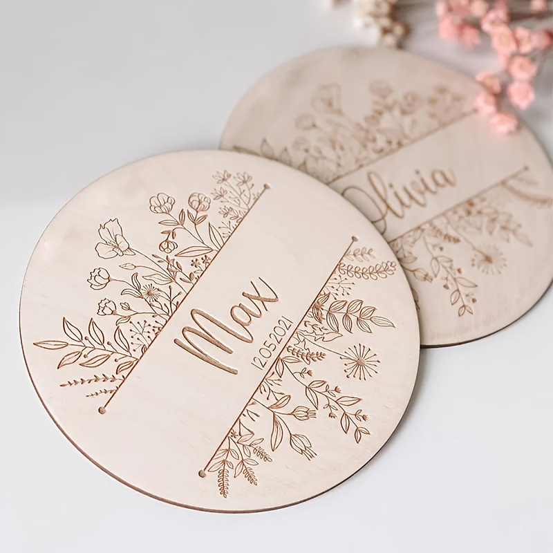 Personalized Floral Engraved N - Home Decor Rustic recension och pris