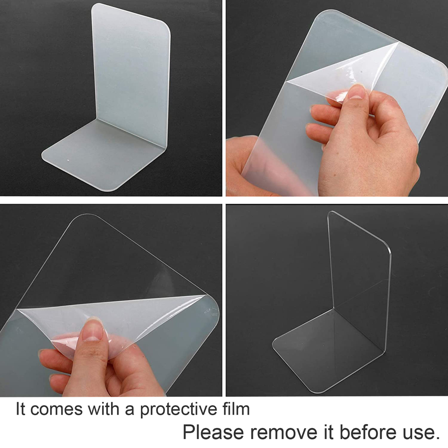 2/6pcs Set Clear Acrylic Booke - Aesthetic Bookend recension och pris