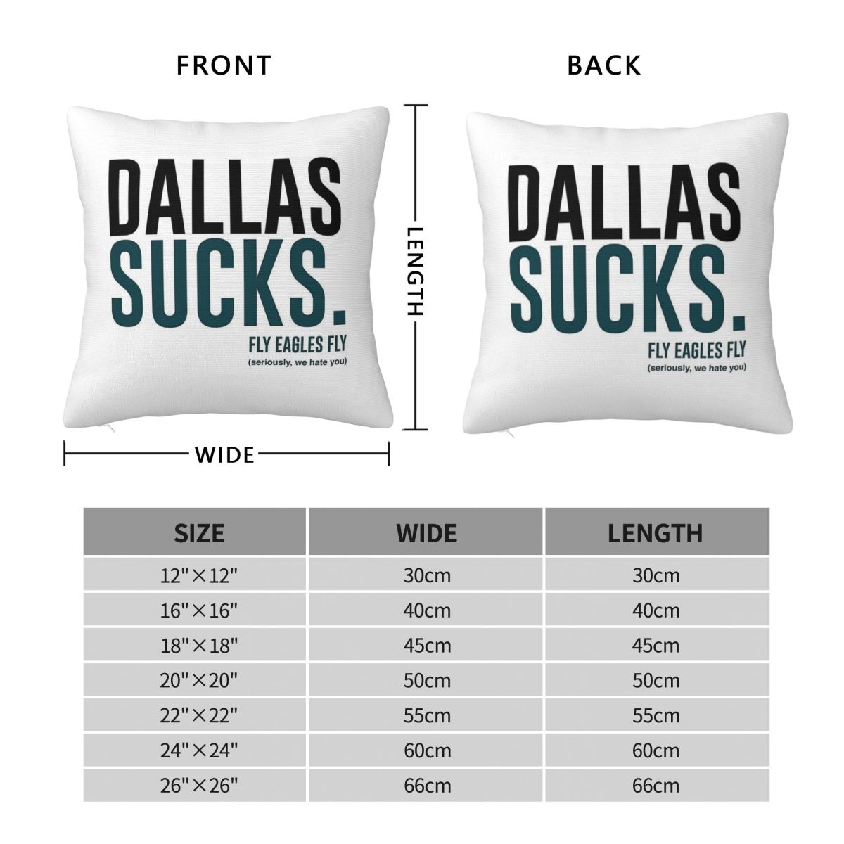 Dallas Sucks Fly Eagles Fly Sq - Home Decor Dallas recension och pris