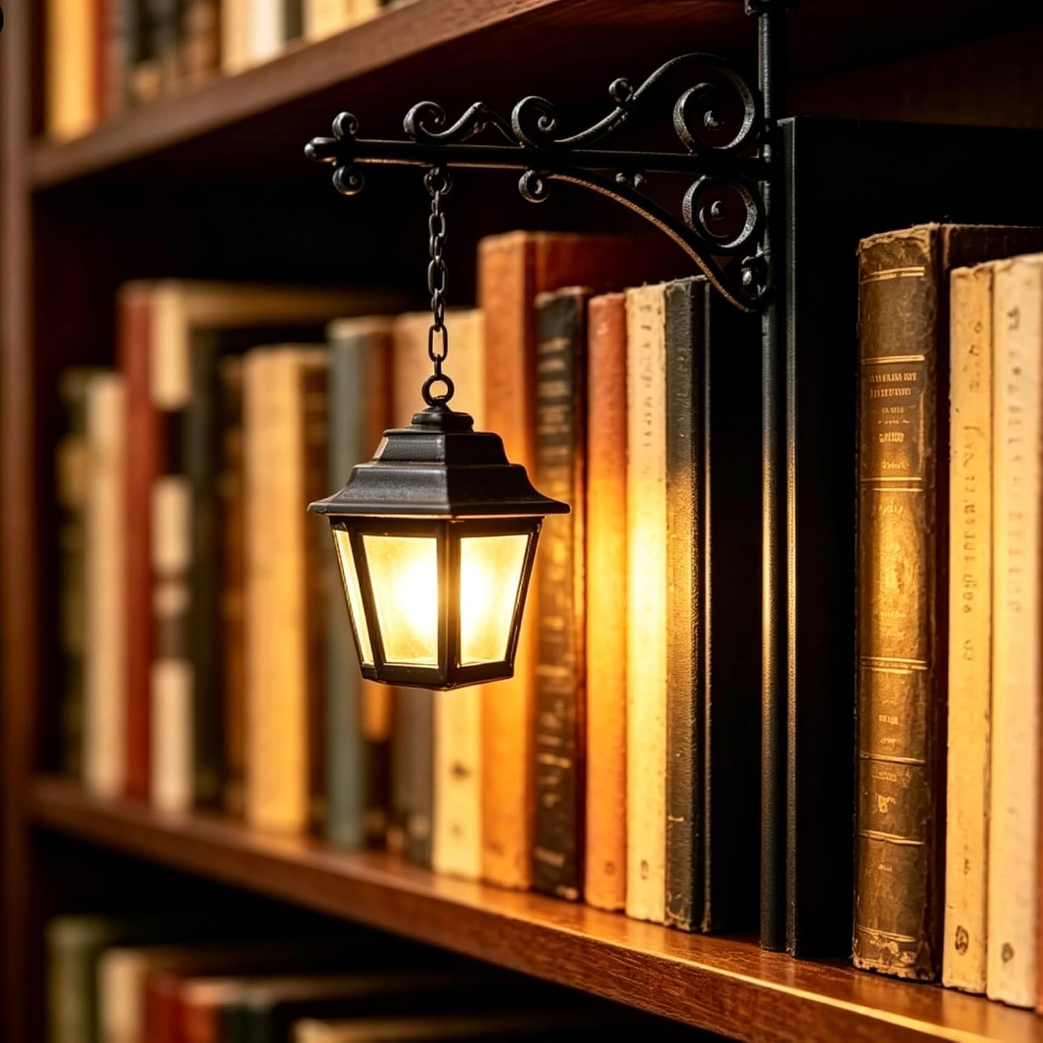 Bookshelf Lamp Library Lantern - Home Decor Light recension och pris