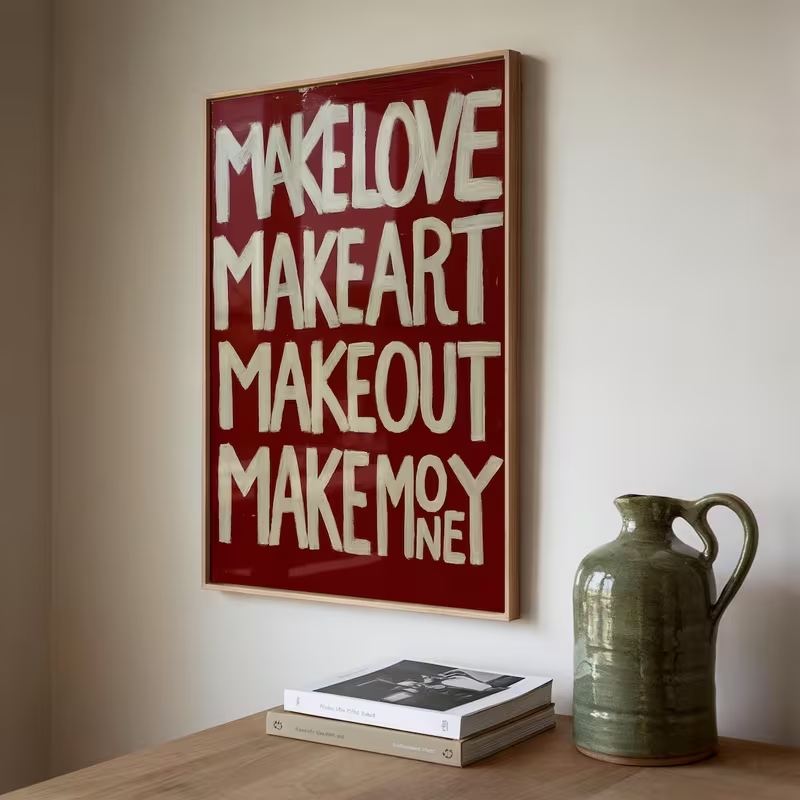 Modern,Retro Self Made Love Ki - Home Decor Nz recension och pris