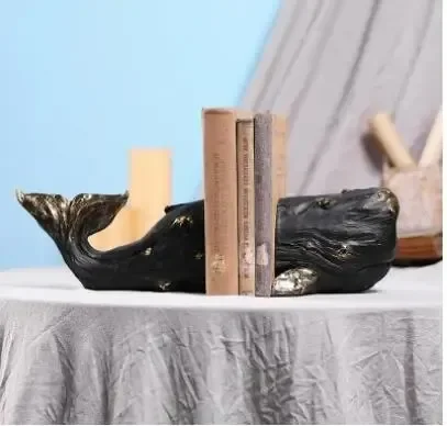 Gold Plated Whale Bookends Lib - Aesthetic Bookend recension och pris
