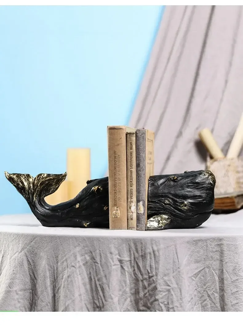 Gold Plated Whale Bookends Lib - Aesthetic Bookend recension och pris