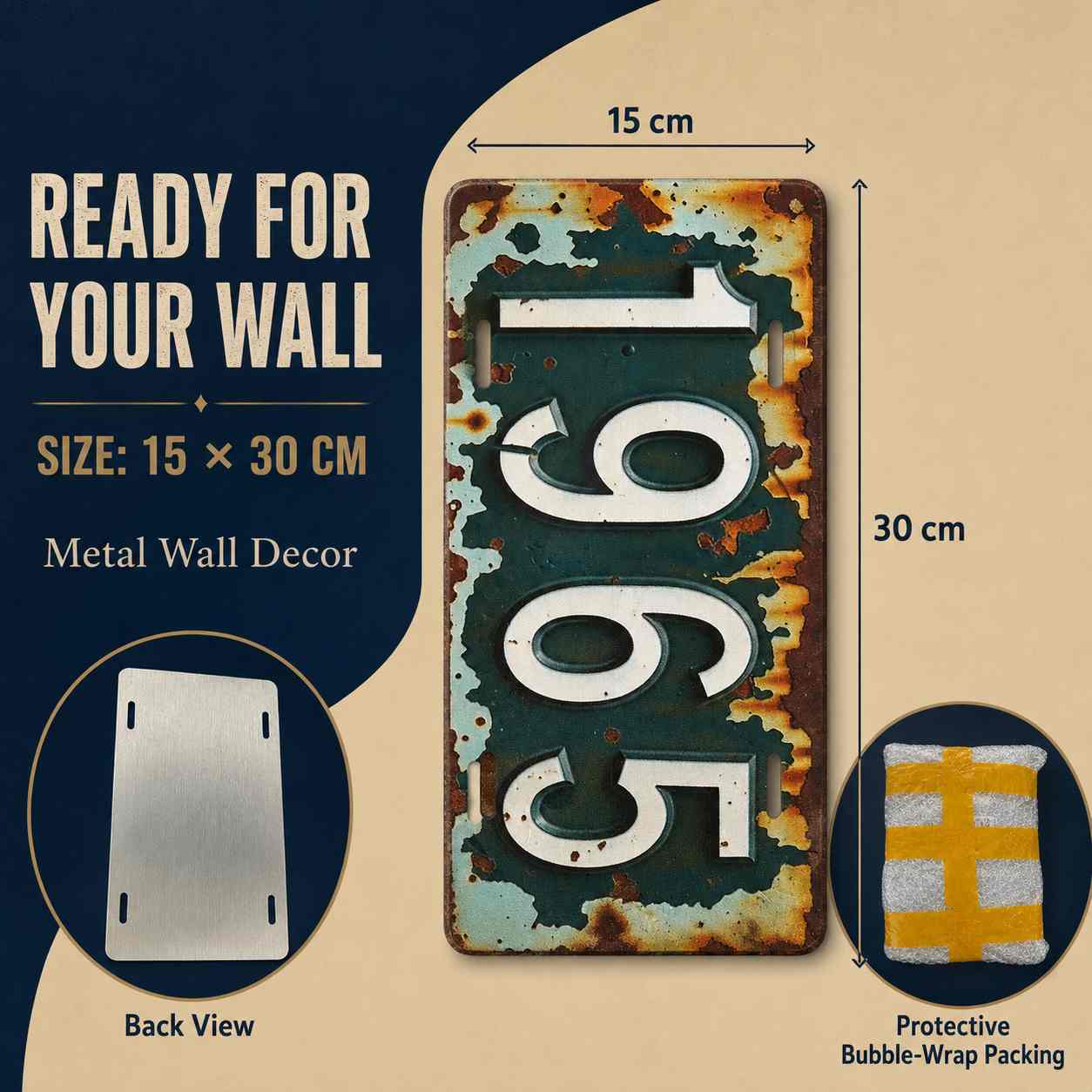2D Flat Vintage Sign, Decorati - Home Decor Jeddah recension och pris
