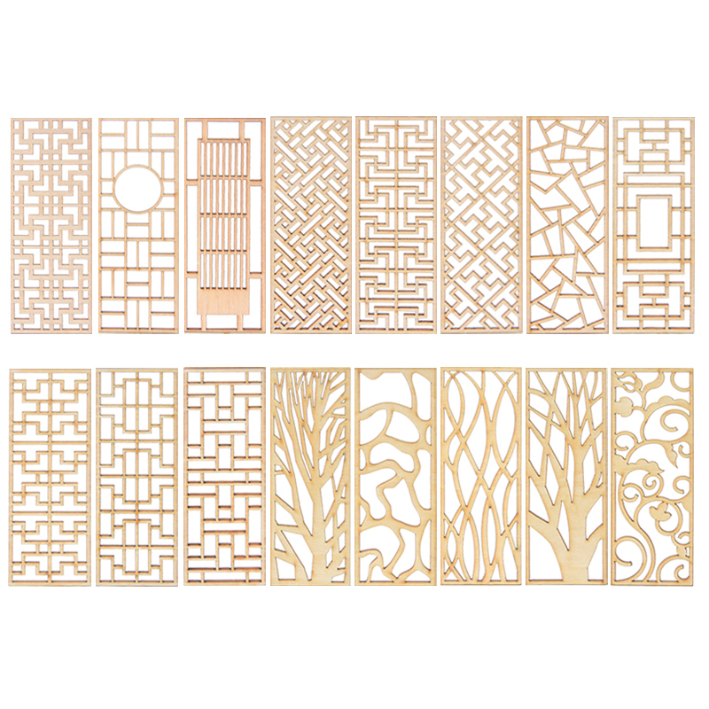 4pcs Wooden Miniature Partitio - Room Divider Screen recension och pris