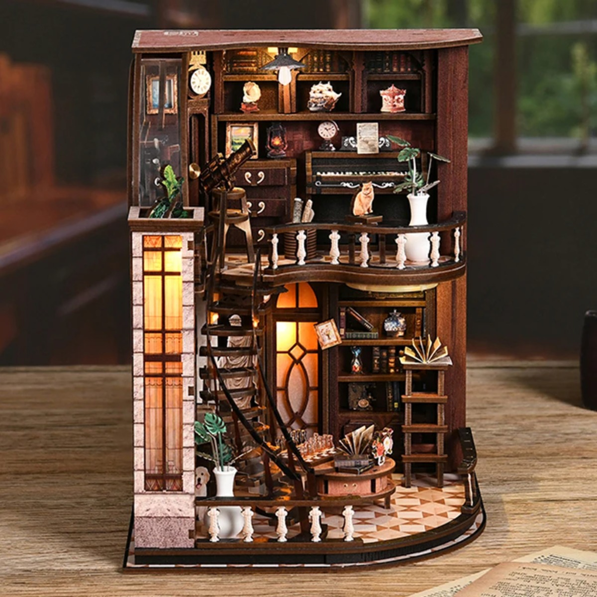 Miniature Book Nook Kit DIY Wo - Aesthetic Bookend recension och pris