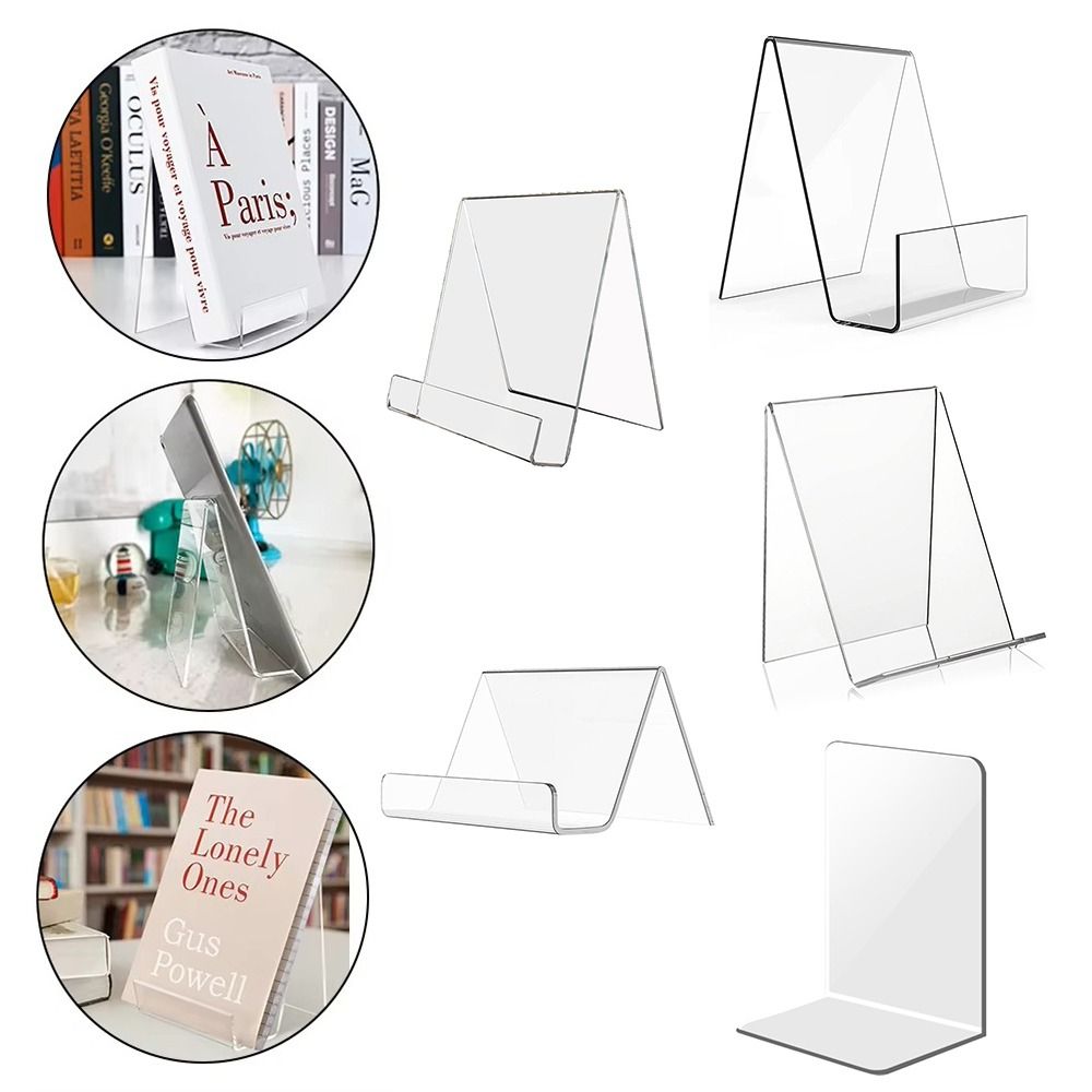 Minimalist Acrylic Book Holder - Aesthetic Bookend recension och pris