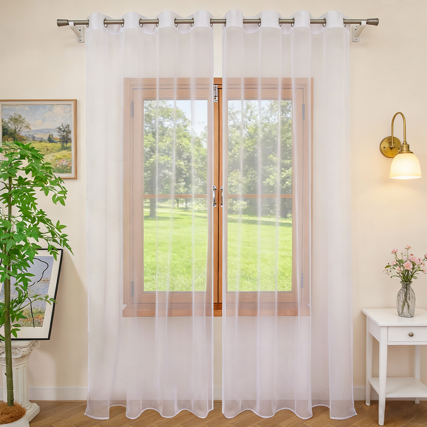 1PC White Sheer Curtain, Gromm - Home Decor Pt recension och pris