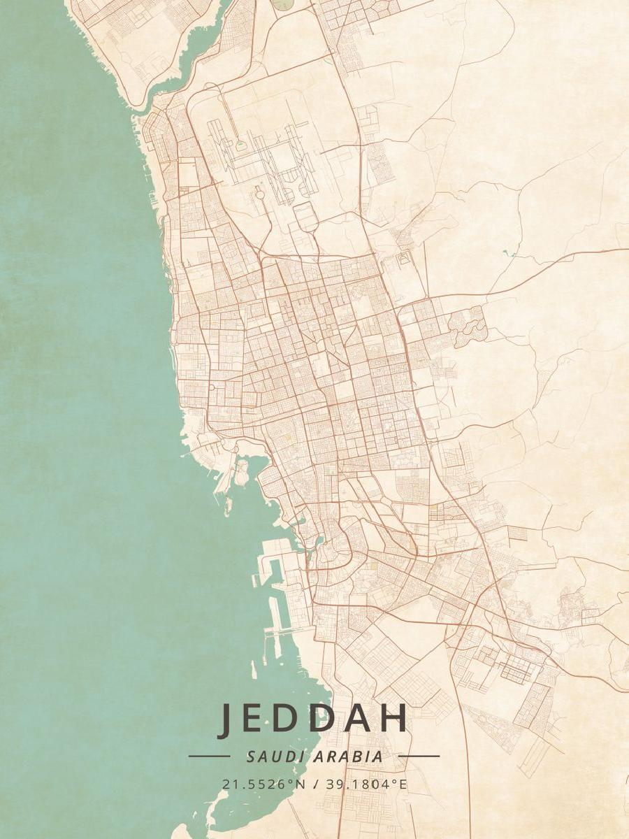 Jeddah Saudi Arabia City Map P - Home Decor Jeddah recension och pris