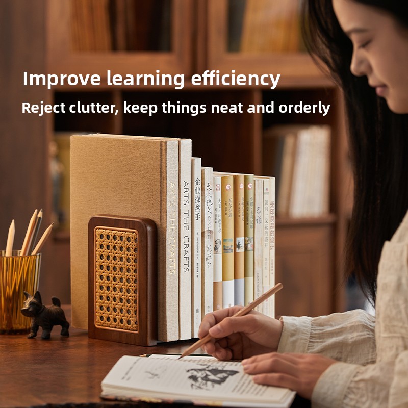 Rattan Woven Bookends Creative - Aesthetic Bookend recension och pris