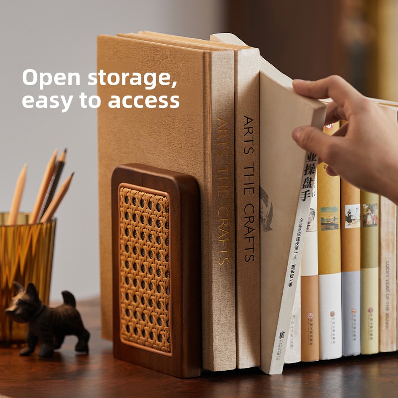 Rattan Woven Bookends Creative - Aesthetic Bookend recension och pris