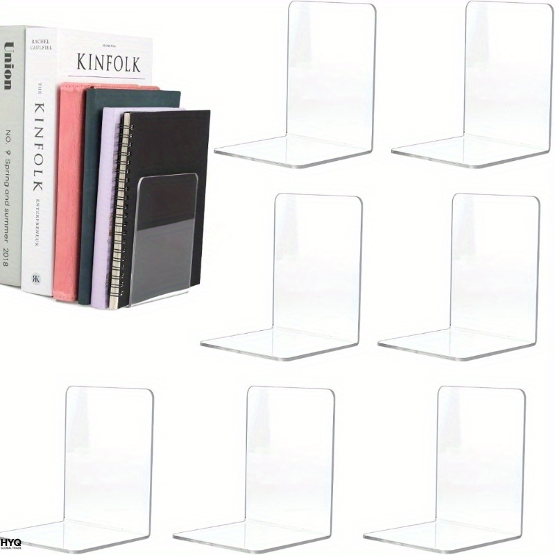 4/8pcs Set Clear Acrylic Booke - Aesthetic Bookend recension och pris