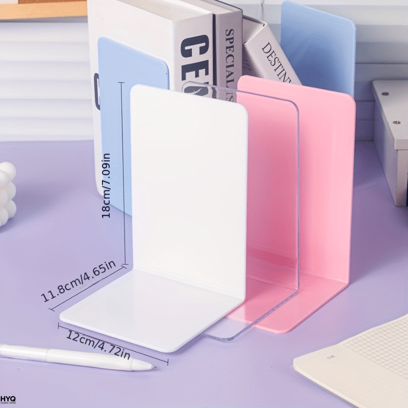 4/8pcs Set Clear Acrylic Booke - Aesthetic Bookend recension och pris