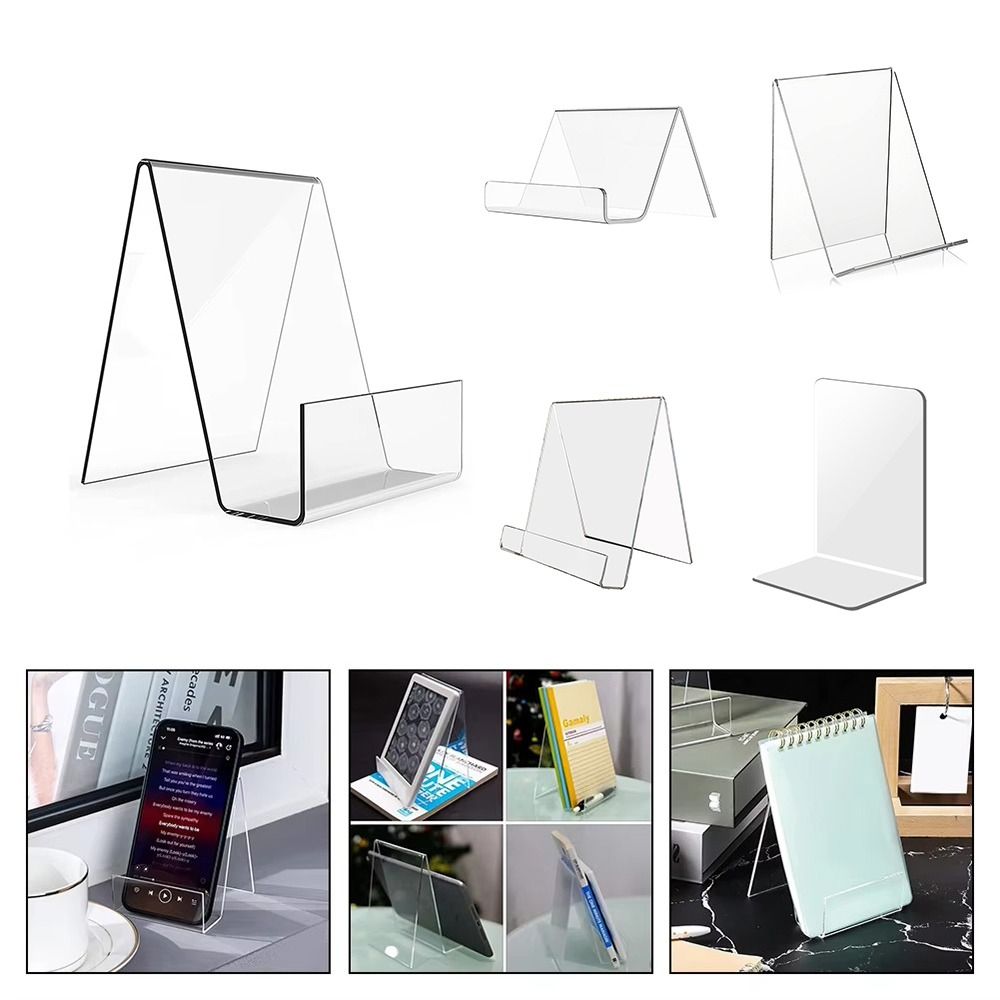 Minimalist Acrylic Book Holder - Aesthetic Bookend recension och pris