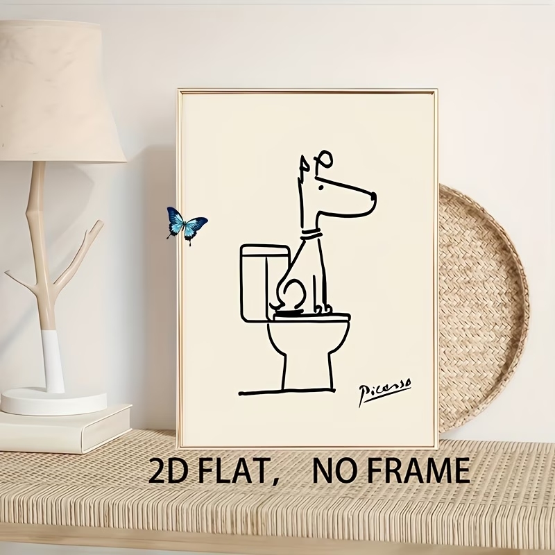 Modern,Retro Fun Dog Toilet Pi - Home Decor Nz recension och pris