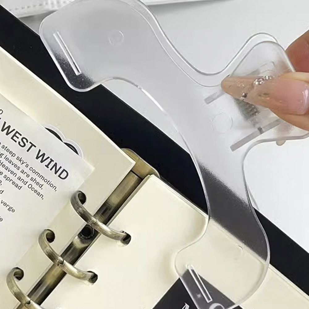 1PC Transparent Plastic Book H - Aesthetic Bookend recension och pris