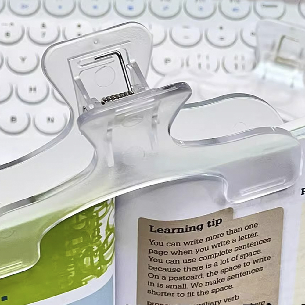 1PC Transparent Plastic Book H - Aesthetic Bookend recension och pris