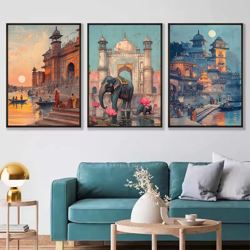Vintage Ancient India Living B - Home Decor Varanasi recension och pris