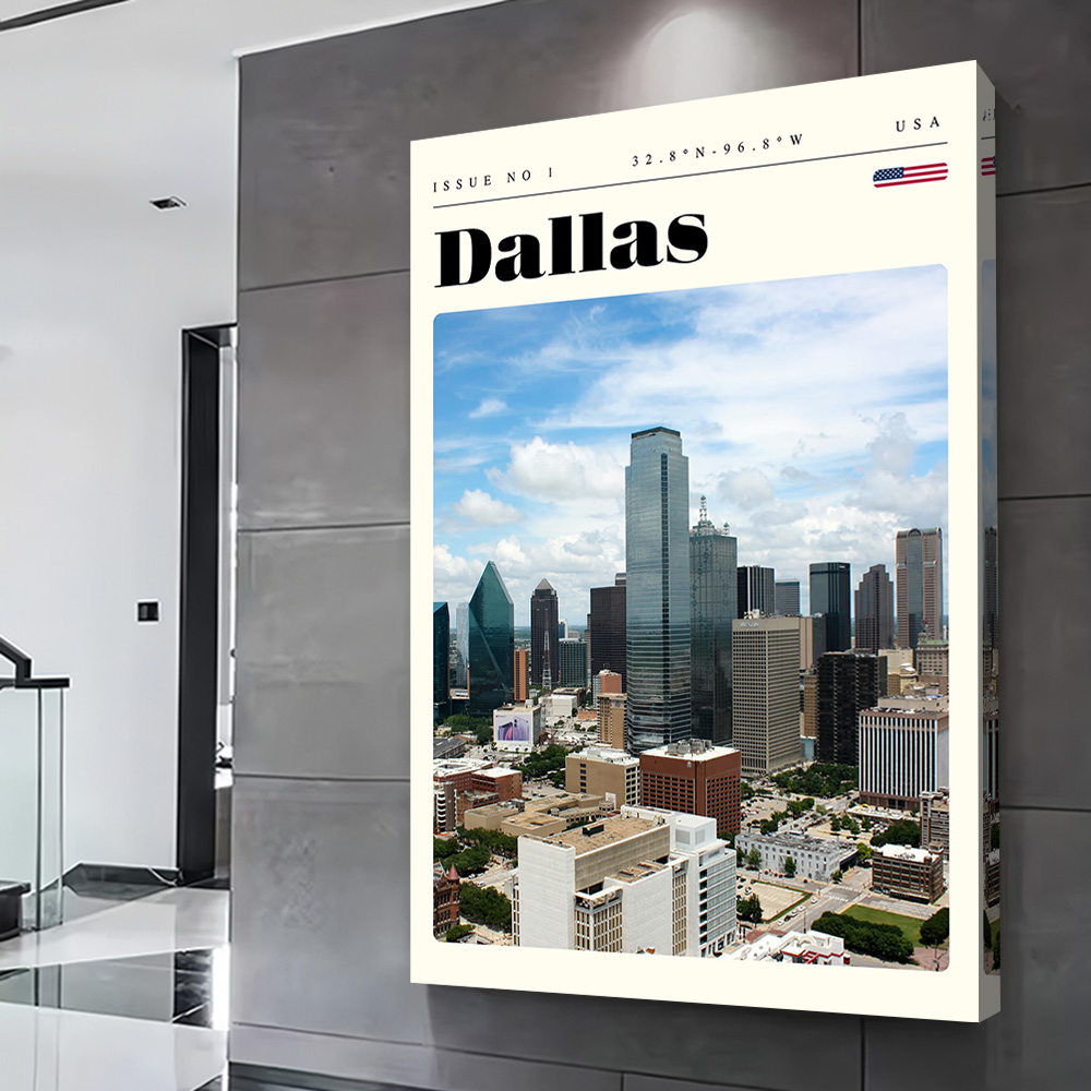 Dallas Texas Travel Printing P - Home Decor Dallas recension och pris