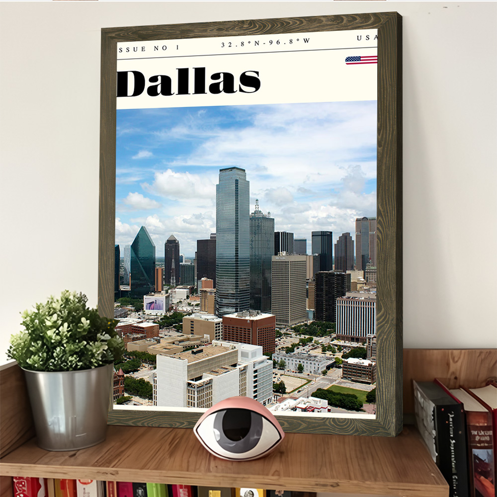Dallas Texas Travel Printing P - Home Decor Dallas recension och pris