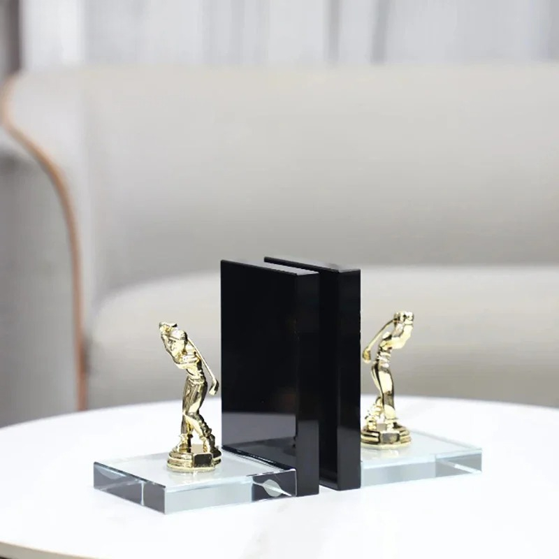 Golden Golf Player Sculpture A - Aesthetic Bookend recension och pris