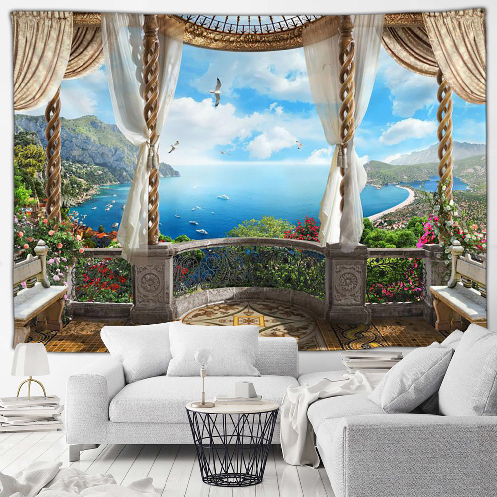Italy Seaside Town Landscape T - Home Decor Indonesia recension och pris