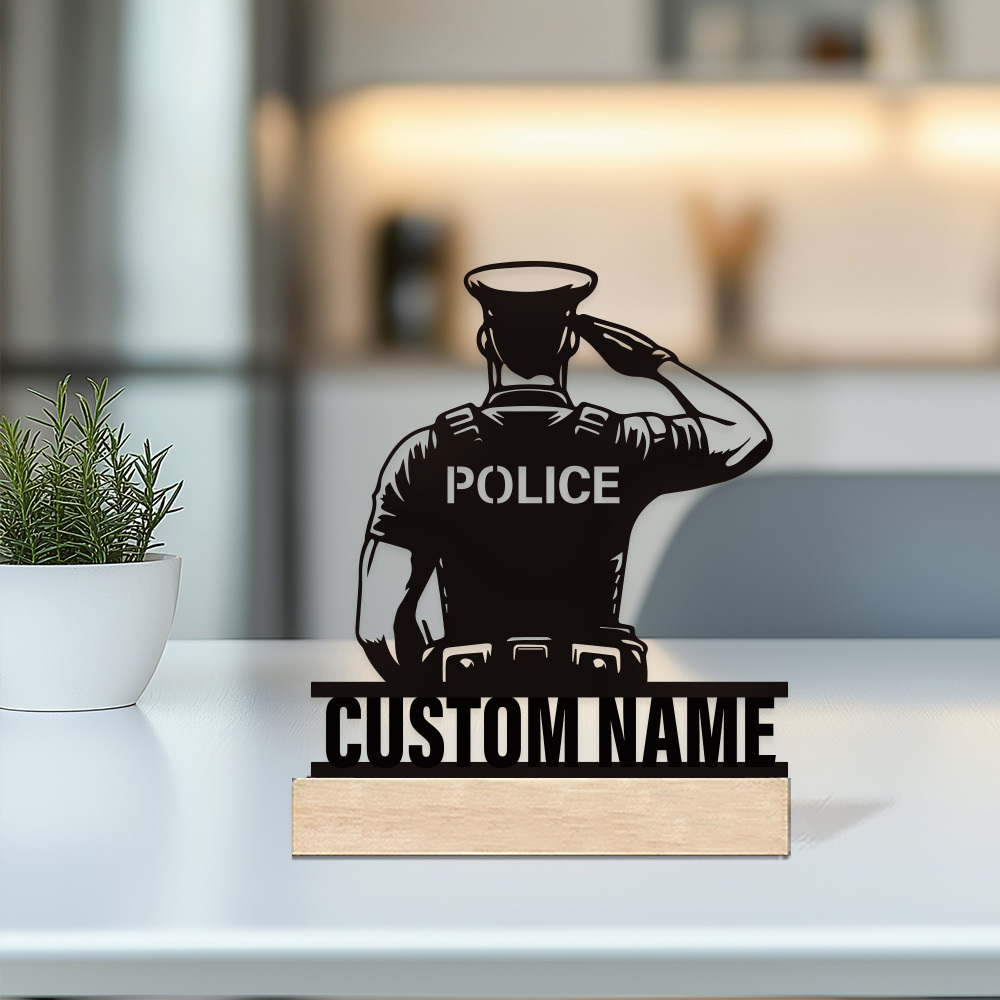 Personalized Metal Police Badg - Home Decor Nz recension och pris