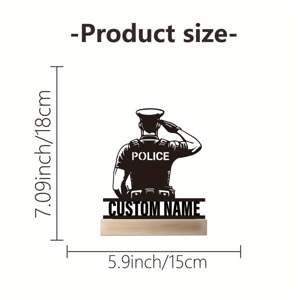 Personalized Metal Police Badg - Home Decor Nz recension och pris