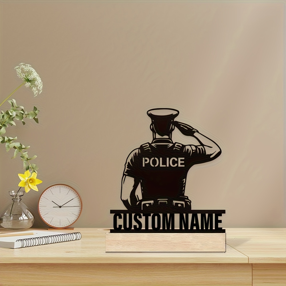 Personalized Metal Police Badg - Home Decor Nz recension och pris