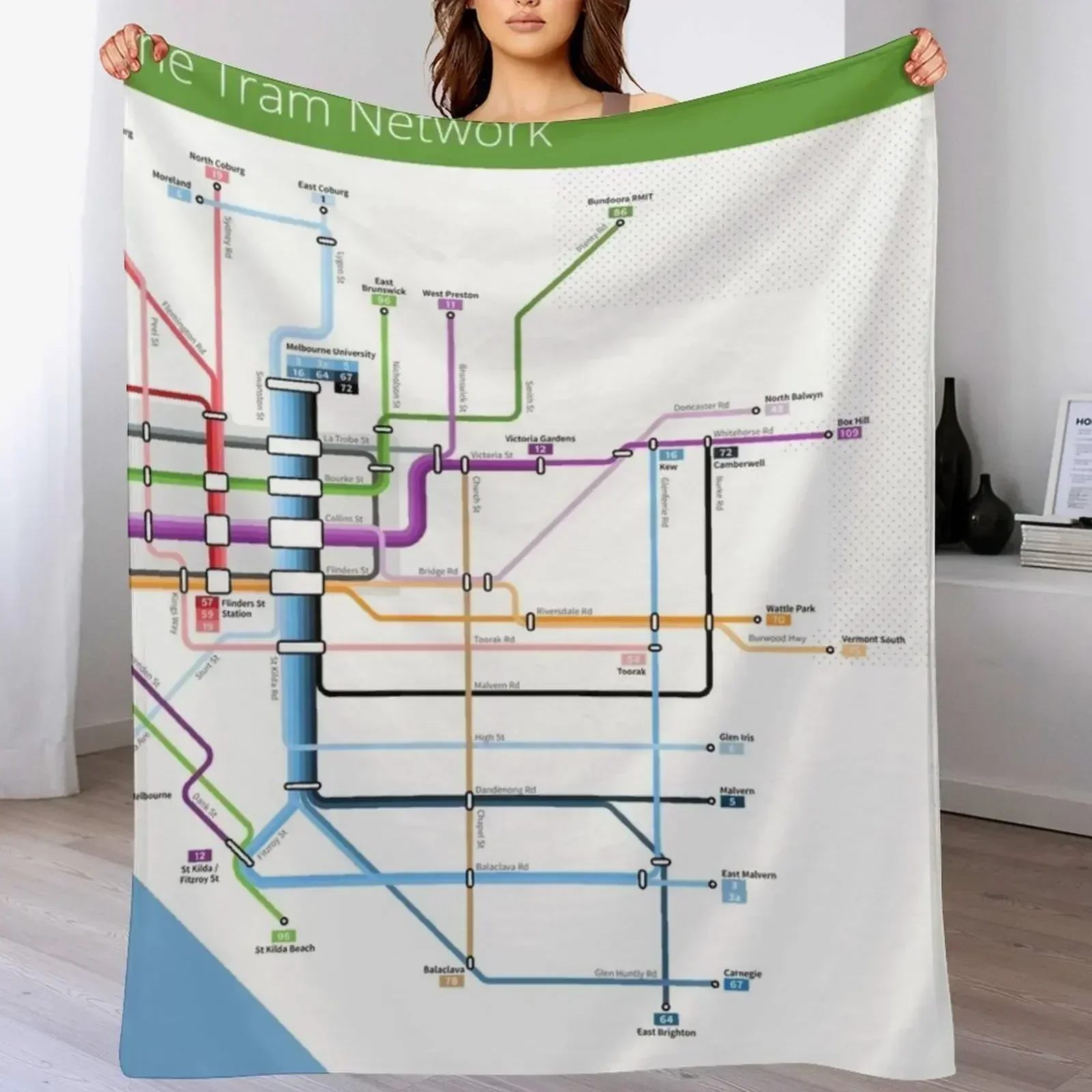 Melbourne Tram Network Map Thr - Home Decor Melbourne recension och pris