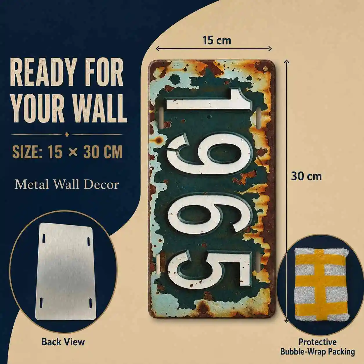 2D Flat Vintage Sign, Decorati - Home Decor Jeddah recension och pris