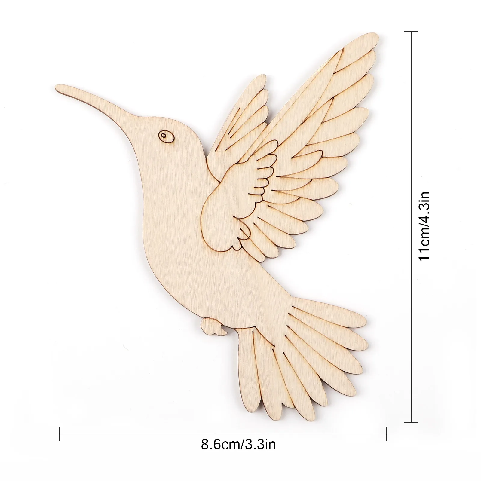 10pcs Unfinished Wood Animal B - Home Decor Painting recension och pris