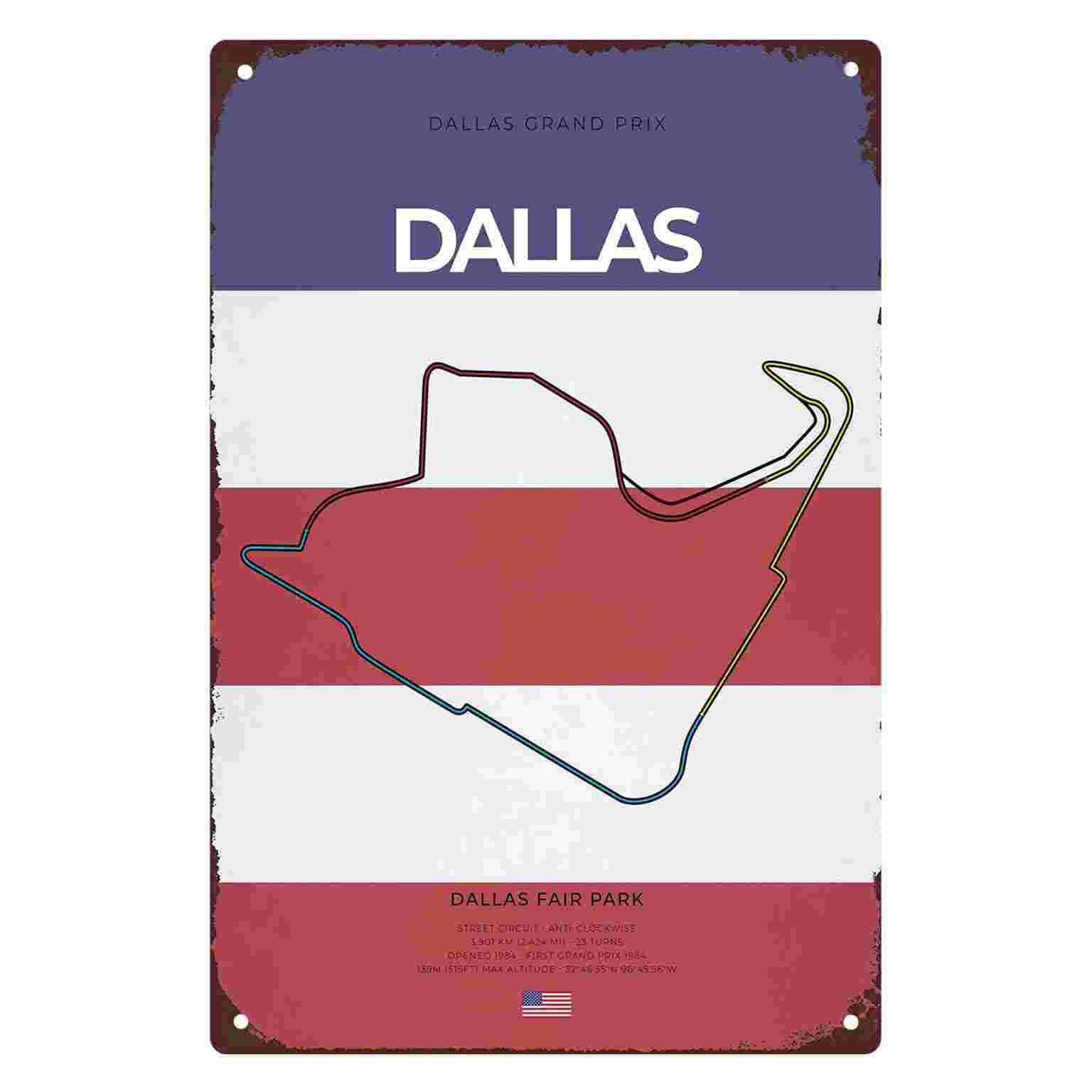 2D FLAT 1pc Dallas Grand Prix  - Home Decor Dallas recension och pris