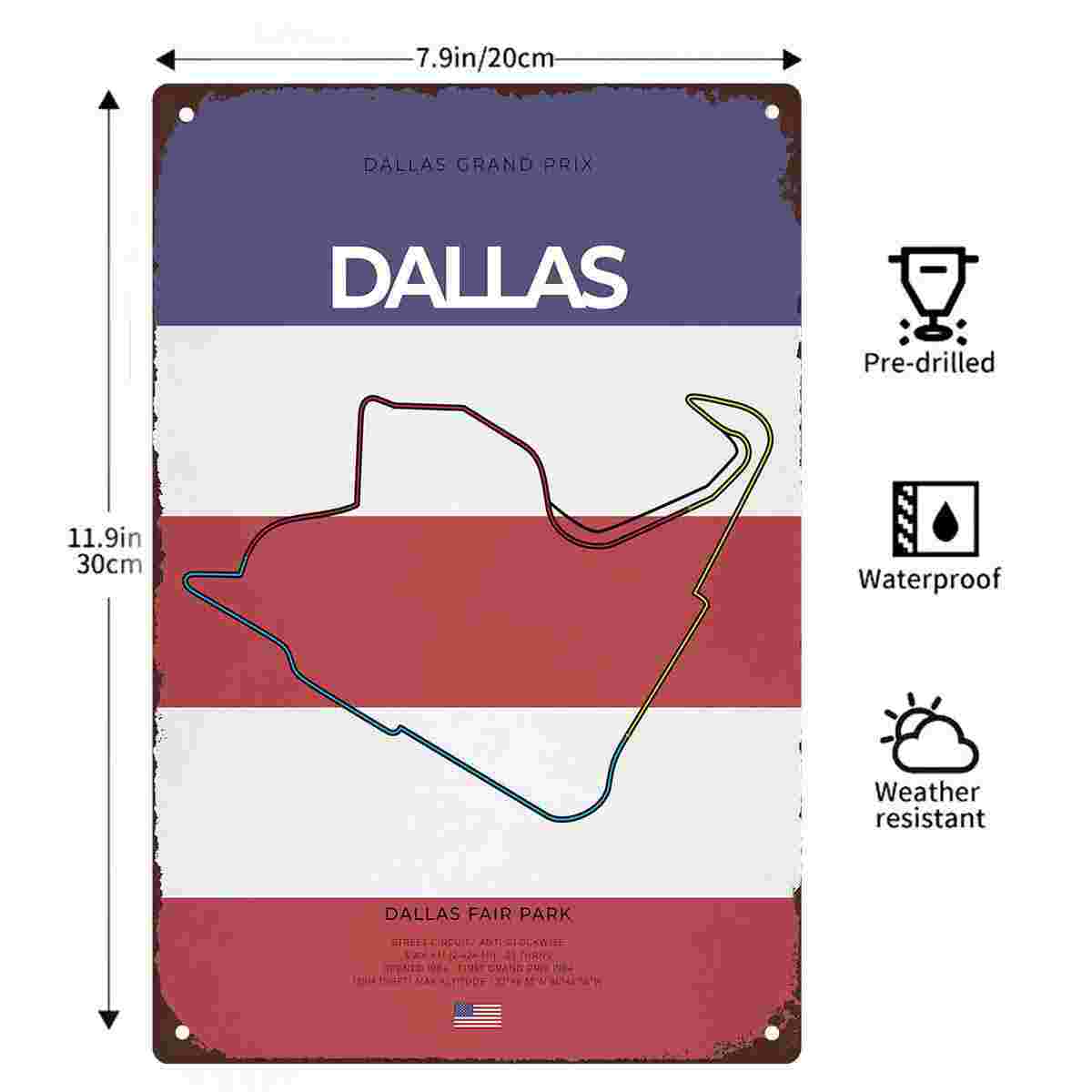 2D FLAT 1pc Dallas Grand Prix  - Home Decor Dallas recension och pris