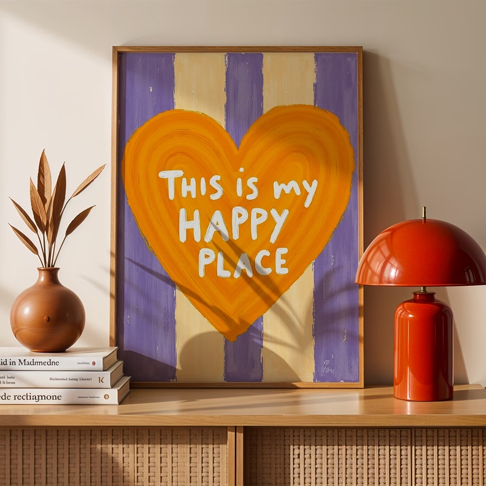 Modern,Retro This Is My Happy  - Home Decor Nz recension och pris