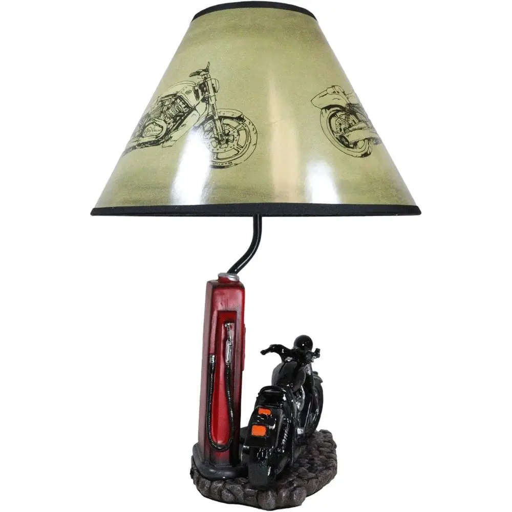 Vintage Retro Black Motorcycle - Home Decor Light recension och pris