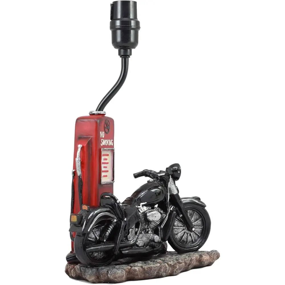 Vintage Retro Black Motorcycle - Home Decor Light recension och pris