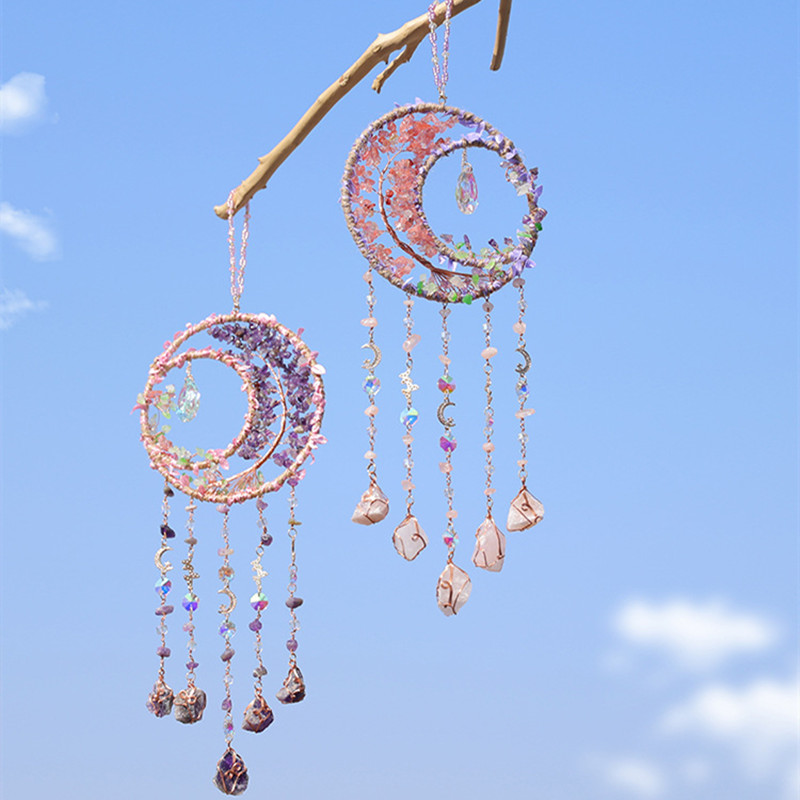 Crystal Purple Amethyst Quartz - Boho Wind Chimes recension och pris